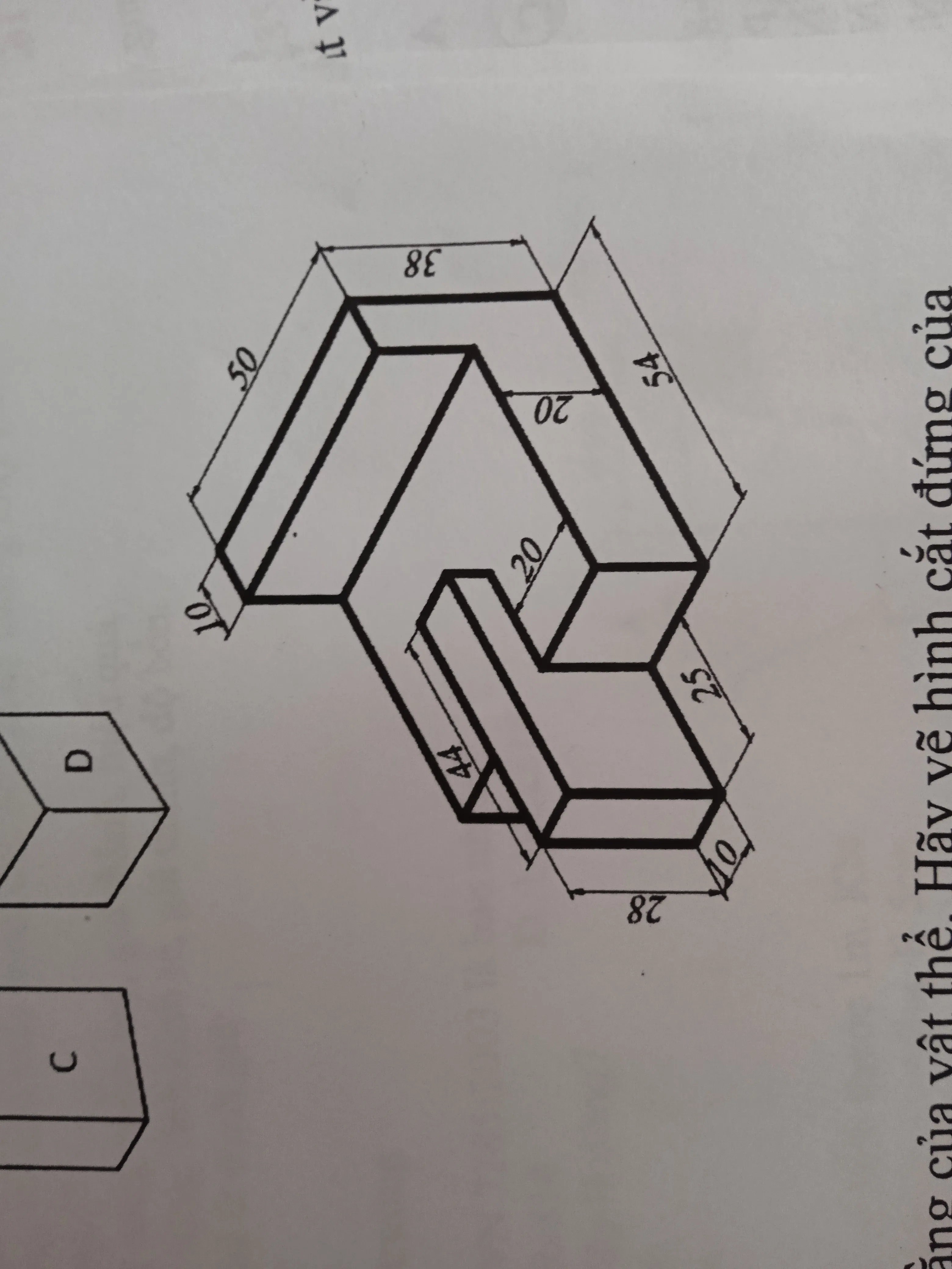 Các bn giúp mk lm bài này vs Vẽ hình chiếu đứng hình chiếu bằng và chiếu  cạnhhinh dạn chi tiết Công dụng củ Câu 8 3điểm Bài tập Cho vật thể