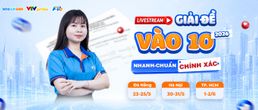 banner giải đề, livestream